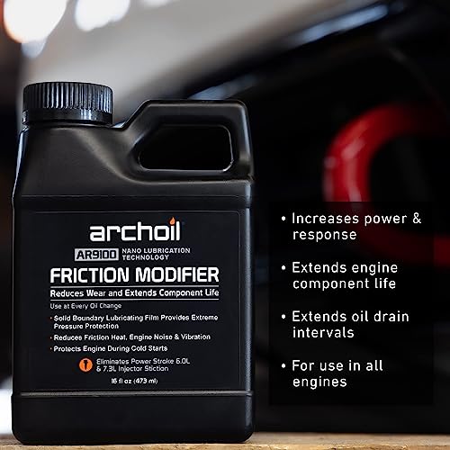 Archoil AR9100 Oil Additive (16oz) for All Vehicles - Powerstroke Cold Starts, Eliminates Injector Problems