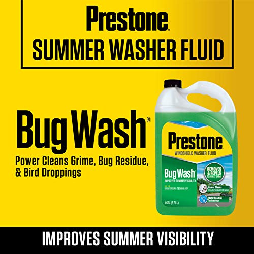 Prestone AS657 Bug Wash / Summer Windshield Washer Fluid, 1 Gallon