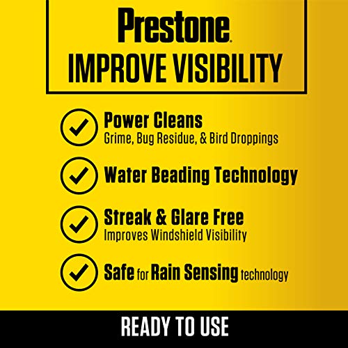 Prestone AS657 Bug Wash / Summer Windshield Washer Fluid, 1 Gallon