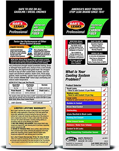 Bar's Leak HG-1 HEAD SEAL Blown Head Gasket Repair