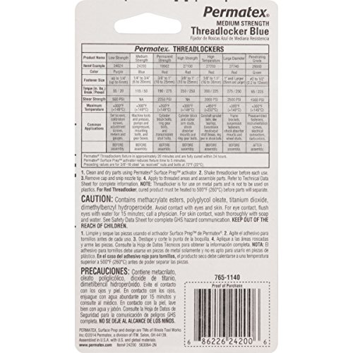 Pack of 12 Permatex 24200-12PK Threadlocker - 6 ml