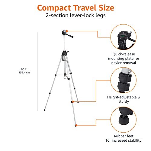 Trépied léger 152 cm pour appareil photo et jumelles