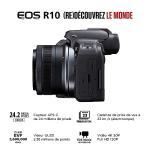 Canon EOS R10 Hybride 24 Mp - Objectif Inclus