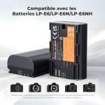 Chargeur K&F Concept LP-E6NH avec Écran LCD