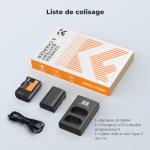 Chargeur K&F Concept LP-E6NH avec Écran LCD