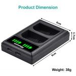 Chargeur USB Double pour Batteries Canon LP-E6