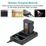Chargeur USB Double pour Batteries Canon LP-E6