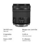 Canon EOS R6 Hybride 20 Mpx + objectif RF 24-105mm