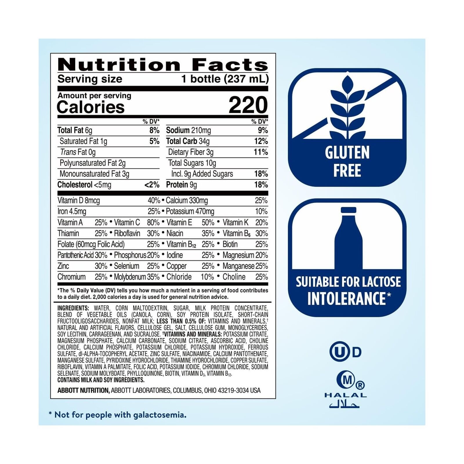 Original Vanilla Liquid Nutrition Shake with Fiber