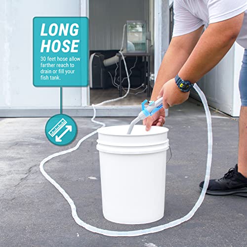 Electric Aquarium Gravel Cleaner with 30 ft Hose