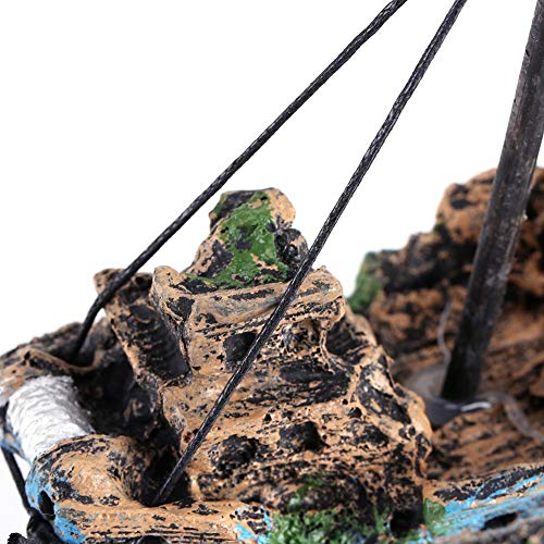 Aquarium Shipwreck Resin Ornament - Freshwater/Saltwater Tank Decor