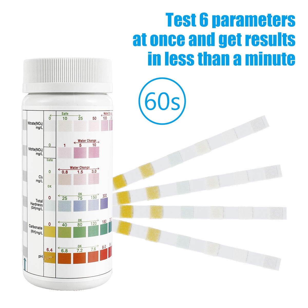 100 Aquarium Test Strips for Freshwater and Saltwater