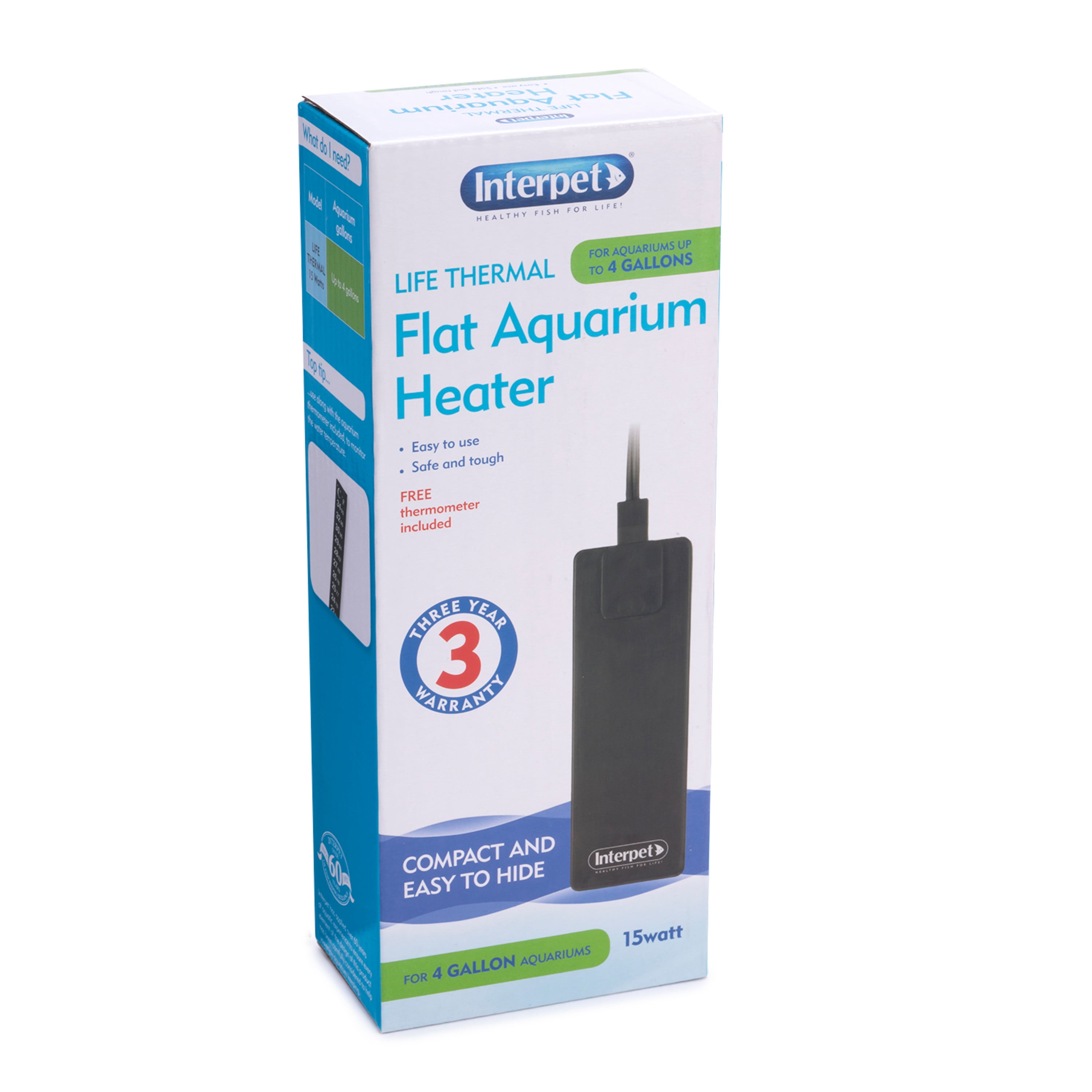 Interpet 15W Flat Life Heater for 4 Gallon Aquarium