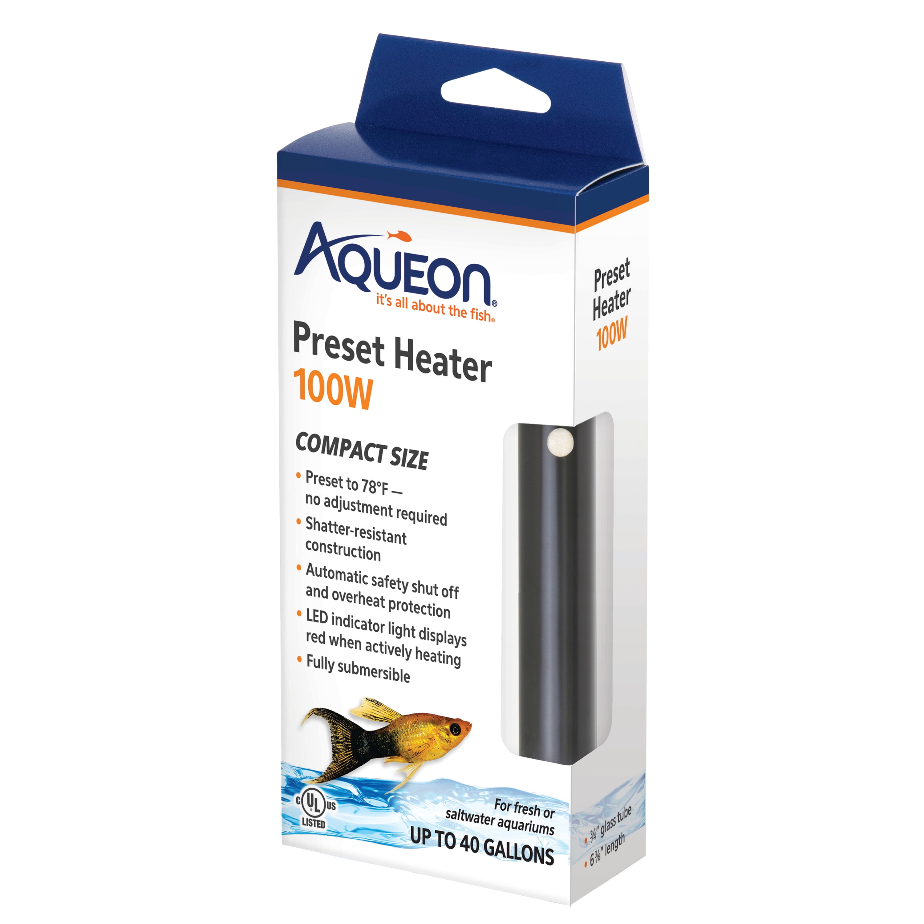 Aqueon 100W Aquarium Heater for 40 Gallons