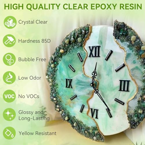 Epoxy Resin Kit for Beginners with Molds and Glitter