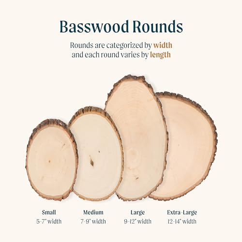 Extra Large Walnut Hollow Basswood Country Round for DIY