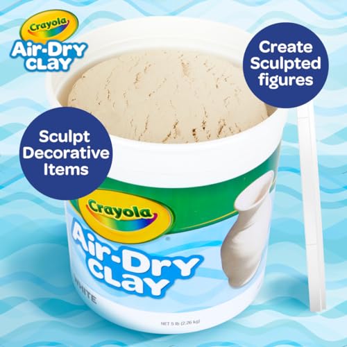 Crayola Air Dry Natural White Modeling Clay 5 lbs