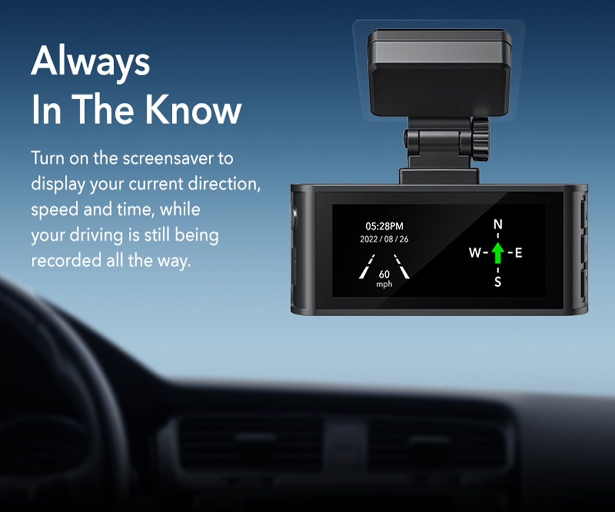 REDTIGER 4K Dash Cam with Wi-Fi and Night Vision