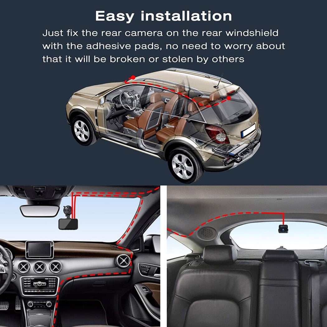 Toguard 4K Dual Dash Cam with 3-inch LCD