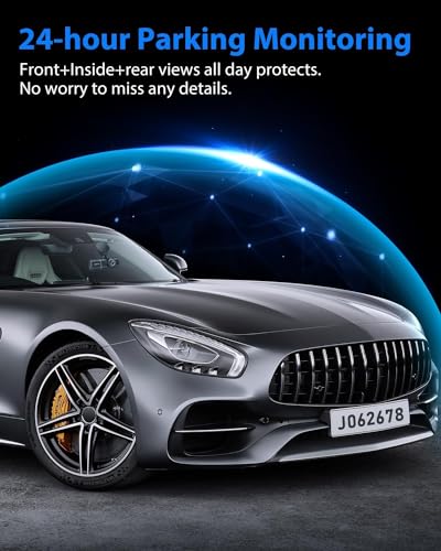 Triple Channel 1080P Dash Cam with 32GB Card