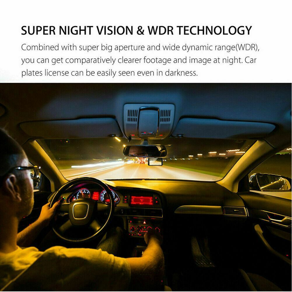 4" Touch Screen Dual Lens 1080P Dash Cam