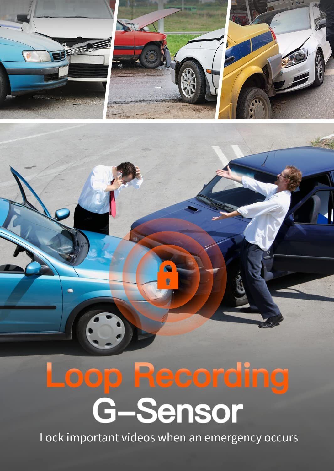 WOLFBOX G840S 12" Dual Camera Dash Cam