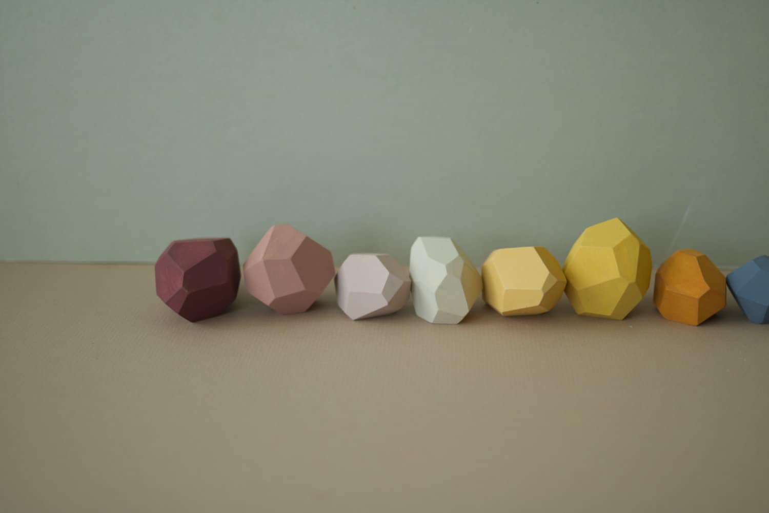 Dusk Tones Wooden Balancing Stones Set of 10