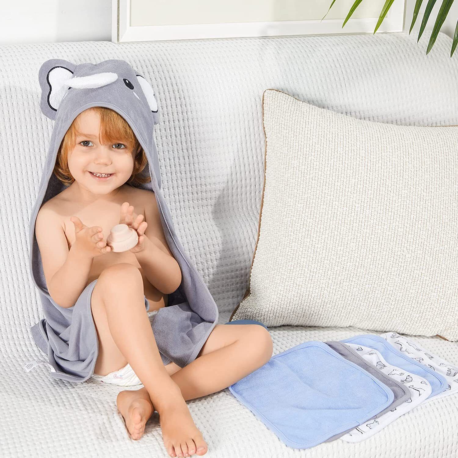 Cartoon Soft Baby Washcloths - 6 Pack