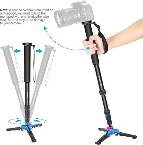 Neewer Extendable Monopod with Tripod Base