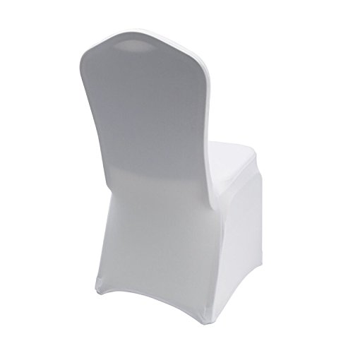 White Stretch Spandex Chair Covers for Weddings