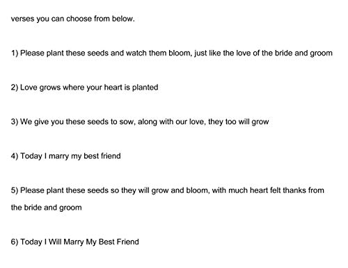 Personalized Wildflower Seed Packets for Weddings