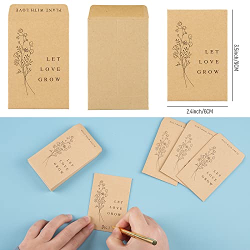 200 Pack Rustic Seed Packets for Wedding Favors