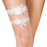 Bride's Sexy Lace Leg Garter Set with Faux Pearls