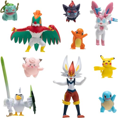 Pokémon Battle Figure Set - Cinderace, Pikachu, & More