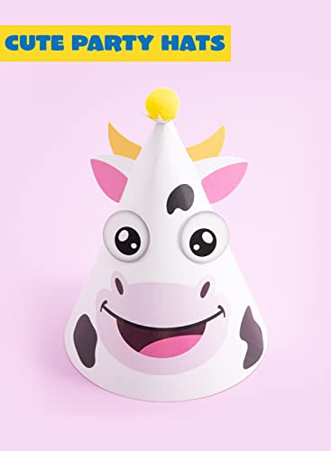 12 Sets Cute Animal Theme Party Hats for Kids