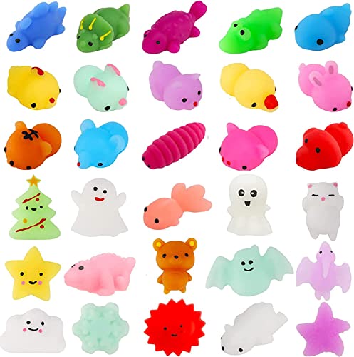 30 Pack Cute Mochi Squishies Party Favors Set