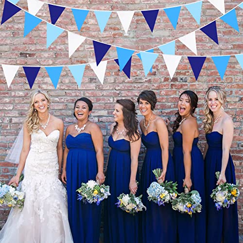 Royal Blue Triangle Flag Bunting Garland for Parties