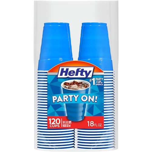 120 Count Hefty Marine Blue 18 oz. Party Cups