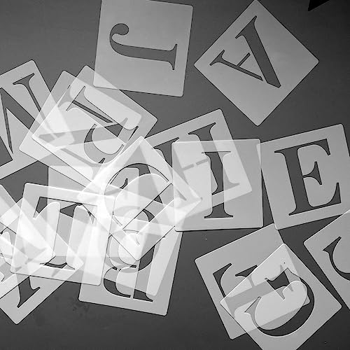 Customizable Brown Banner Set with 26 Letters Stencil