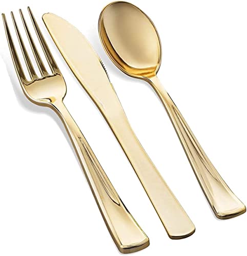 Gold Dinnerware Party Set - 125 Piece for 25 Guests