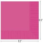 Vibrant Pink Luncheon Napkins - Soft & Durable, 40-Pack