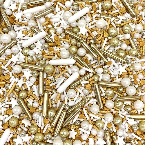 Gold Edible Sprinkles for Ice Cream and Cakes