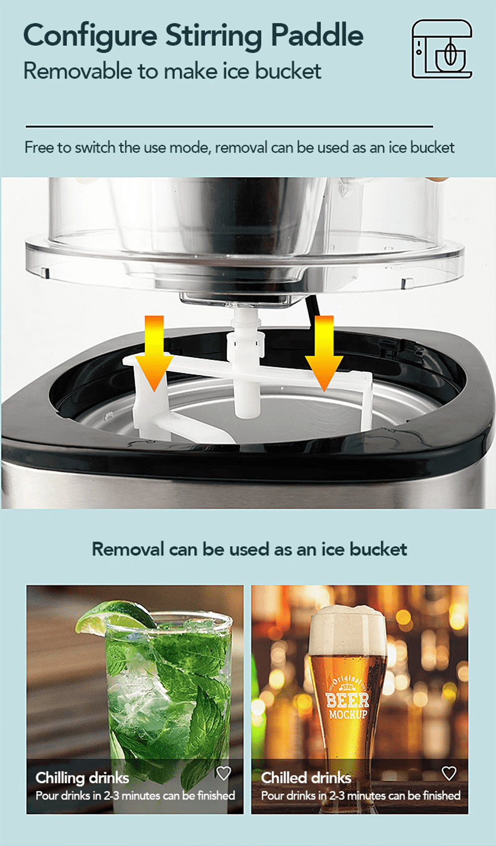 Dostyle Electric Ice Cream Maker for Homemade Treats