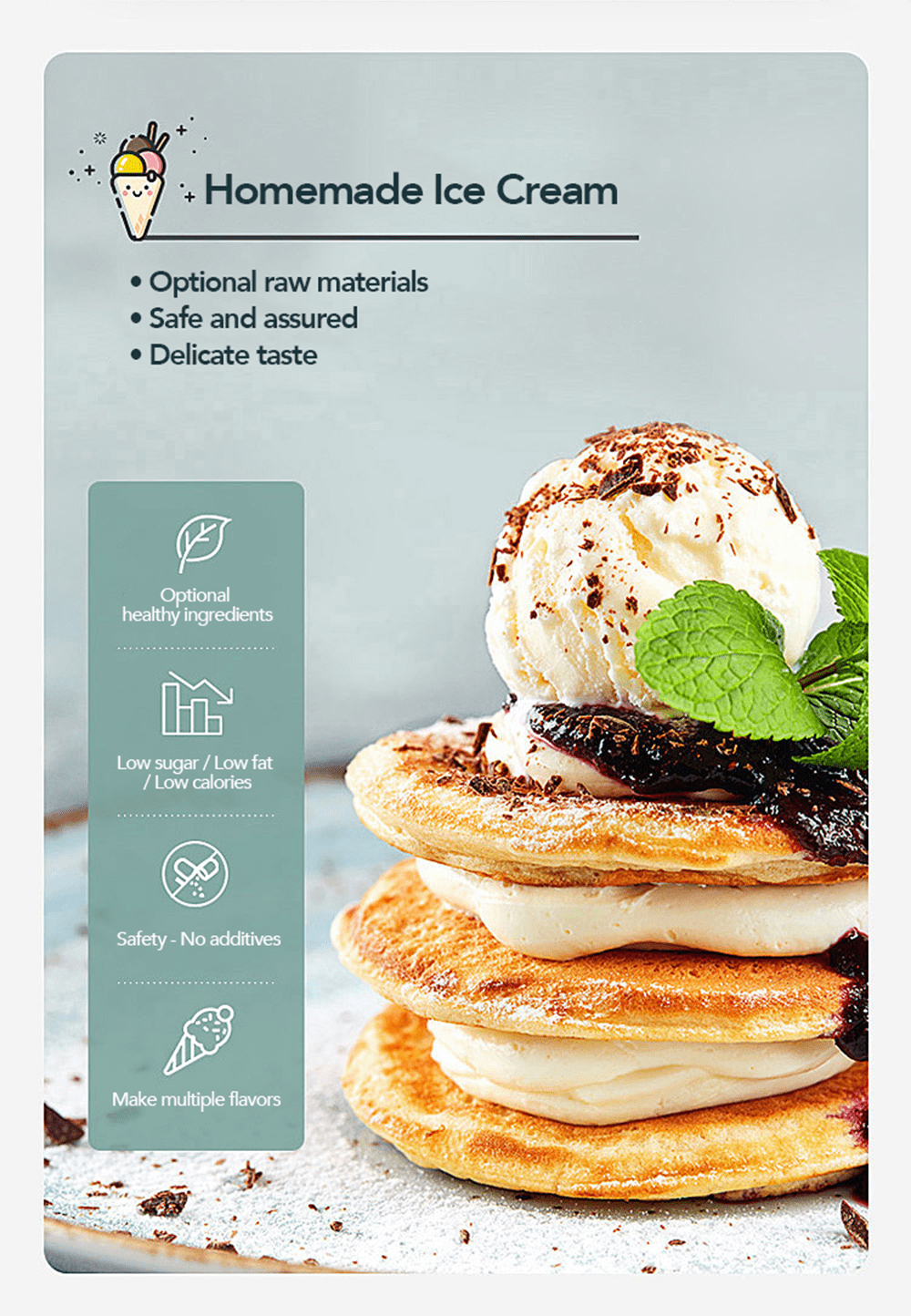 Dostyle Electric Ice Cream Maker for Homemade Treats