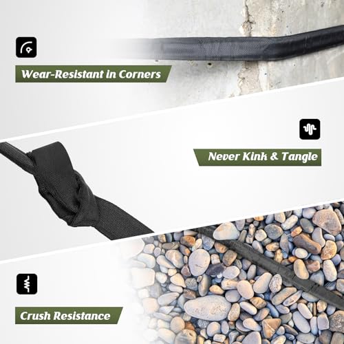 50FT Flexible No-Kink Garden Hose for Outdoor Use