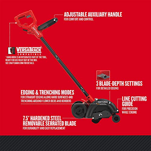 CRAFTSMAN Corded Lawn Edger Tool – 12 Amp