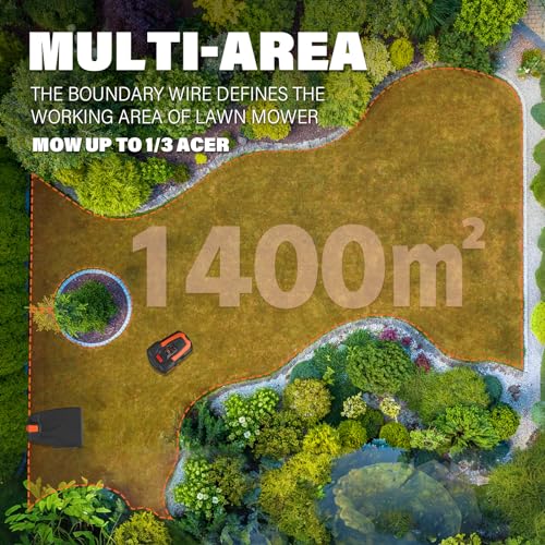 MAXLANDER Robot Mower, APP Controlled, Self-Charging, Bluetooth/Wi-Fi Connected