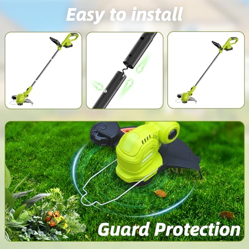 JAGROM 12" 20V Cordless String Trimmer & Lawn Edger