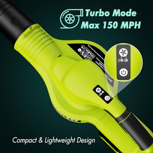 21V Cordless Electric Leaf Blower with 2 Batteries