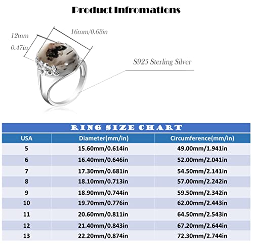 Rare Yemeni Agate Ring with White Moss Gemstone